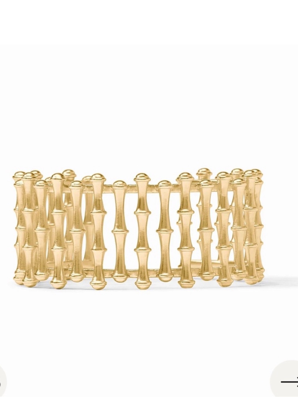 NWOT Julie Vos Gold Bamboo-Style Cuff Bracelet